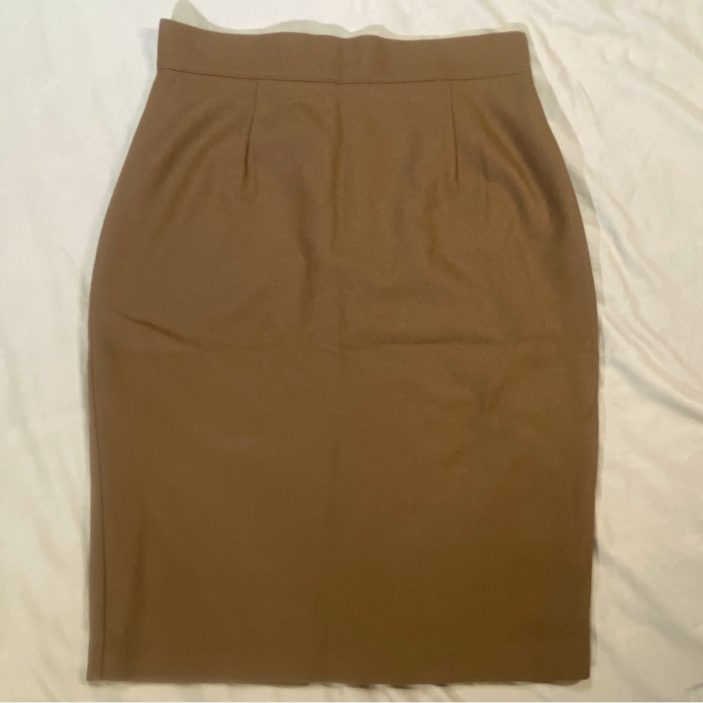 United Colors Of Benetton Wool Tan Knee-Length Pencil Skirt for Work Italy